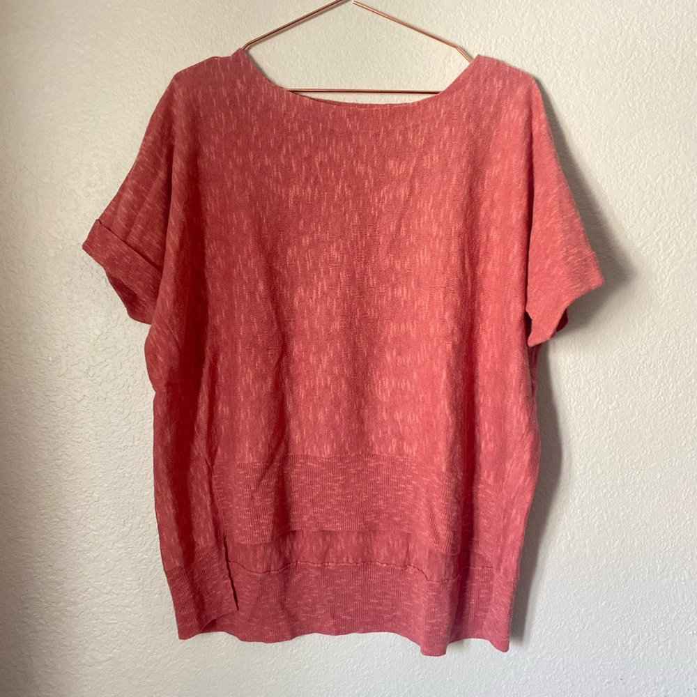 Eileen Fisher Linen Blend Tee - Picture 5 of 6